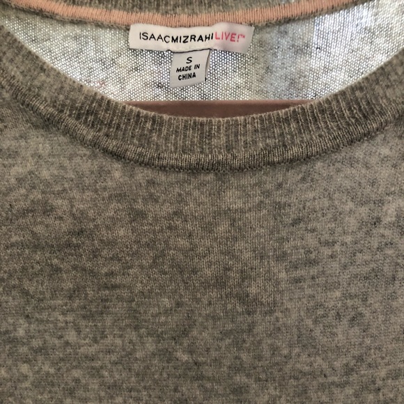 NWOT Isaac Mizrahi Live size S grey sweater - Picture 4 of 4